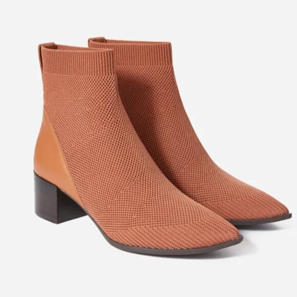 Everlane Boss Boot in ReKnit in Brandy Rose Cognac Size 8 - Picture 1 of 5